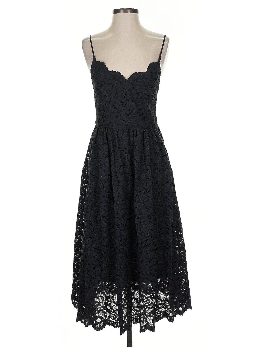 Express Black Lace Spaghetti-Strap Midi Dress
